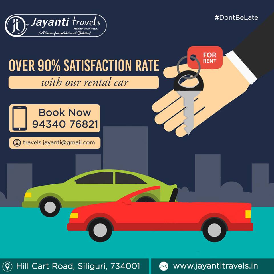 Rent Car From Jayanti Travels At Bagdogra Airport