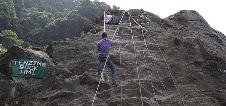 Rock climbing